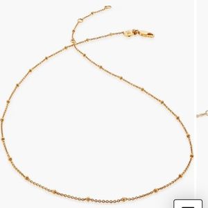 Monica Vinader Delicate Gold Plated Tiny Drops Necklace adjust 16" 17" or 18"